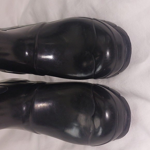 Hunter Girl's Original Tall Gloss Black Rain Boots Size - Picture 4 of 10